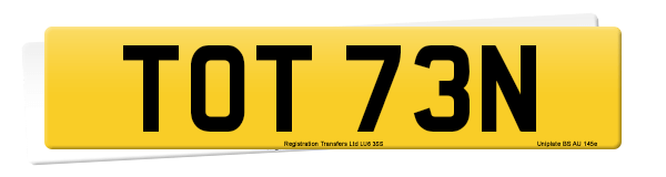 Registration number TOT 73N